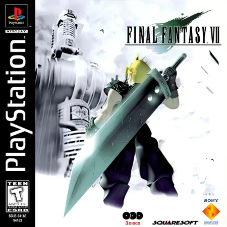 Final Fantasy VII: box front, north america
