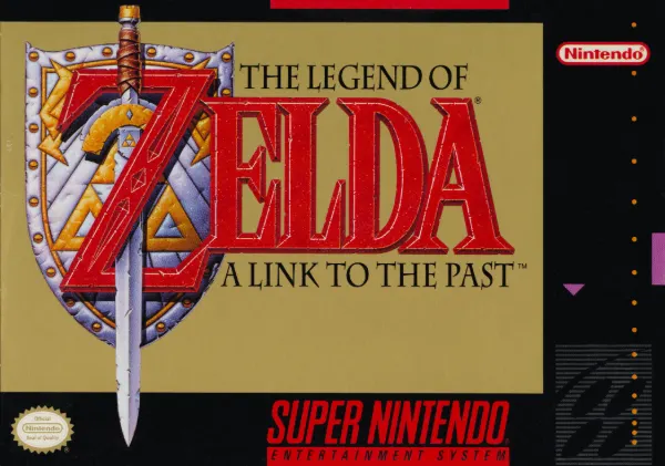 The Legend of Zelda: A Link to the Past: box front, north america