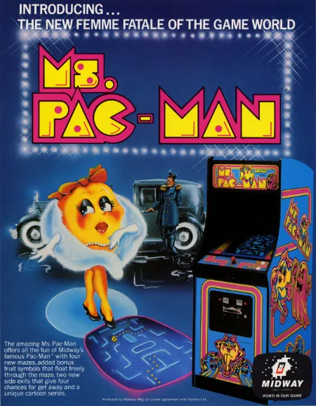 Ms. Pac-Man: advertisement flyer, north america