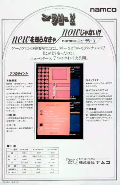 New Rally-X: advertisement flyer, japan