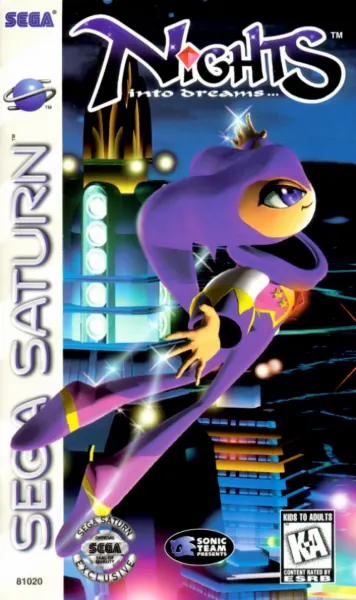 NiGHTS into Dreams: box front, north america